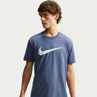 Nike Mens Nike Sportswear Swoosh T-Shirt in Blue | DC5094-491