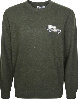 MC2 Saint Barth Donegal Green Vintage Car Embroidered Wool Sweater