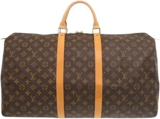 Louis Vuitton Pre-owned Weekend Bags, male, Brown, Size: ONE SIZE Pre-owned Keepall 55 Boston Bag
