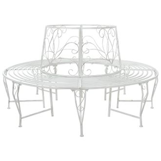 vidaXL Banco De &Aacute;rbol 8-n&uacute;mero De Plazas &Oslash; 160 X 89 Cm Acero Vidaxl