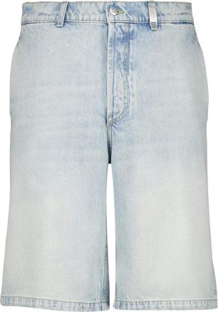 Alexander McQueen Blauwe Stonewashed Denim Wijde Shorts - Heren - Denim shorts - Blauw - M - Denim - Korte Broeken