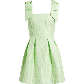 Lilly Pulitzer Cerese Bow Shoulder Pleated Skirt Dress in Pistachio Macaron Floral at Nordstrom, Size 10