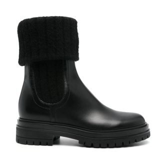 Gianvito Rossi Winter Boots - Dames - Winterlaarzen - Zwart - 41 EU - Leer - Schoenen