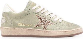 Golden Goose Green Embellished Sneakers