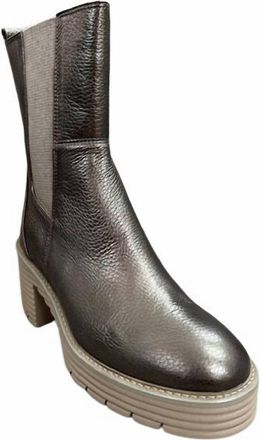 Softwaves Womens Margo Metallic Boots In Metal Taupe