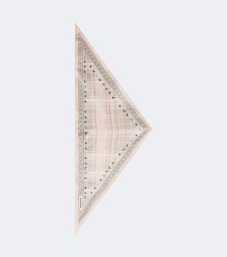 Acne Studios Sciarpa in raso di seta con stampa