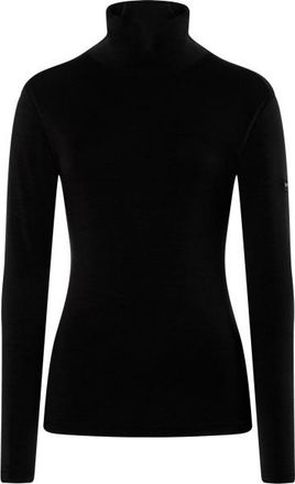 super.natural Split Brush Turtleneck Merinolongsleeve f&uuml;r Damen | schwarz