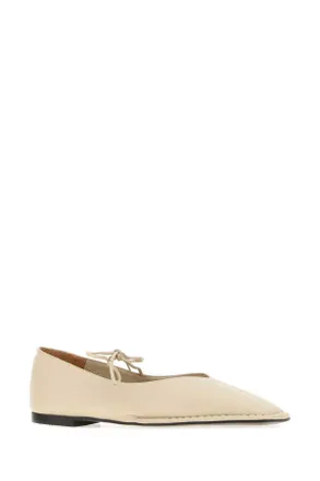 Alohas Leather Ballerina Flat - Cream