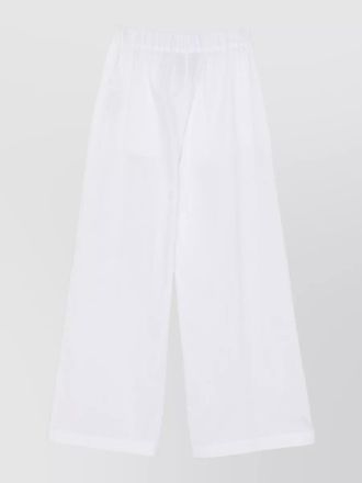 Semicouture jhonny wide leg cotton tailored trousers