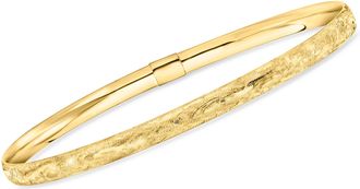 Canaria Canaria Italian 10kt Yellow Gold Brushed Bangle Bracelet