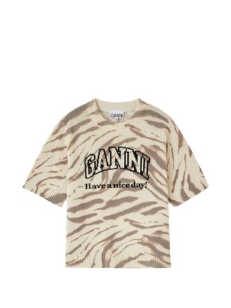 Ganni Camiseta De Lana Ganni