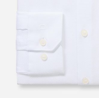 Olymp Langarmhemd OLYMP No 6 six, Herren, Gr. 39, N-Gr, wei&szlig;, Web, Obermaterial: 97% Baumwolle, 3% Elastolefin, sehr schmal, 2-Knopf-Manschette, Hemden Lang