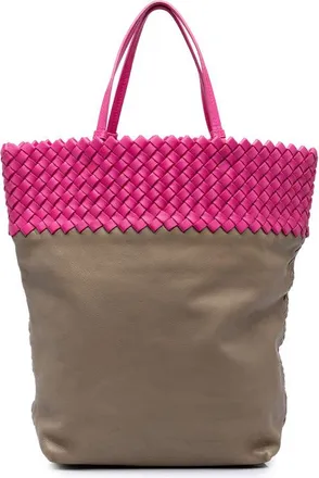 Bottega Veneta Pre-owned Bottega Veneta Intrecciato Trimmed Bicolor Nappa Tote Ladies J9ESQGZAYMXKN45R