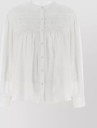 Isabel Marant organic cotton blend long-sleeve blouse