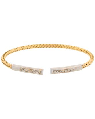 Meshmerise 18K Rose Gold Vermeil 0.12 Ct. Tw. Diamond Mesh Bangle