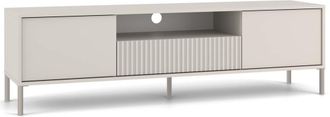 Topeshop Kamaro - Mueble De Tv 160 Cm Con Dos Puertas Y Un Caj&oacute;n - Beige Cachemira