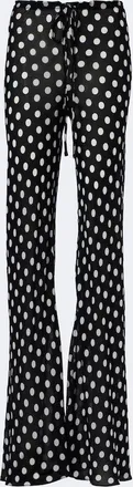 Alexandra Miro Scarlett polka-dot flared pants