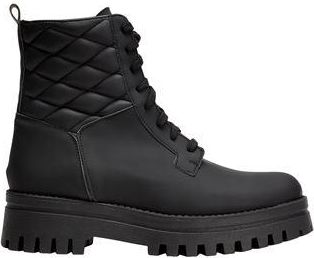 8 by YOOX NYLON QUILTED LACE-UP ANKLE BOOT