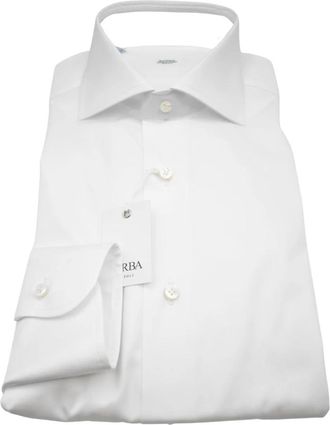 Barba Shirts - Heren - Zakelijke Overhemden - Wit - 3XL - Katoen - Overhemden