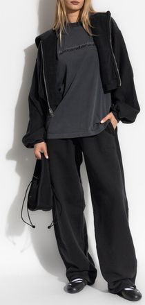 Alexander Wang Wide-leg Sweatpants, Womens, Black
