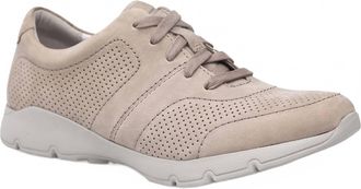 Dansko Womens Alissa Milled Nubuck Sneakers In Taupe