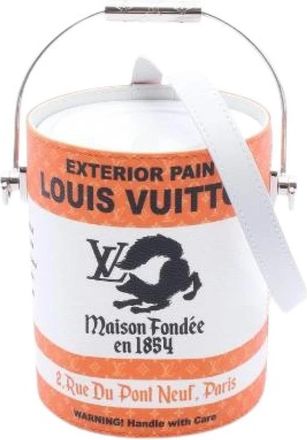 Louis Vuitton Pre-owned Paint Can Coated Canvas Leather 2way Bag - Heren - Vintage Tas - Oranje - ONE Size - Vintage