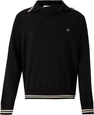 Vivienne Westwood Cropped Long-Sleeve Cotton Polo Shirt
