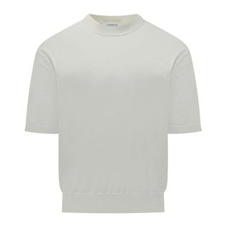 Laneus Round-neck Knitwear, male, Beige, Size: L Knitted T-shirt