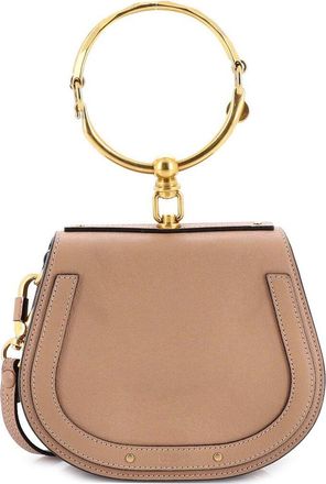 Chlo&eacute; Beige Sheep Leather Nile Crossbody Small (Authentic Pre-Loved)