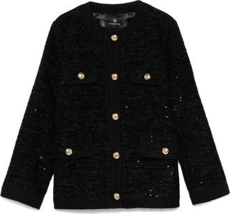 Anine Bing Lydia Jas - Dames - Blazers - Zwart - M - Wol - Jassen