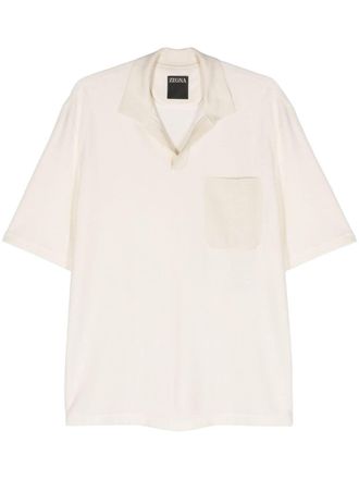 Ermenegildo Zegna terry-cloth polo shirt - White