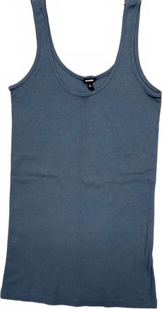 Monrow Womens Classic Layer Tank In Denim