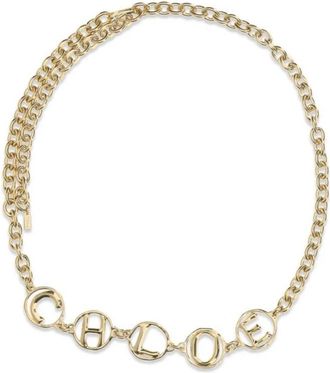 Chlo&eacute; Bos Taurus Hooggetailleerde Riem - Dames - Riemen - Geel - ONE Size - Leer - Accessoires