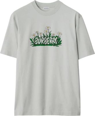 Burberry Daisy Logo Print Cotton T Shirt, Size X-Small