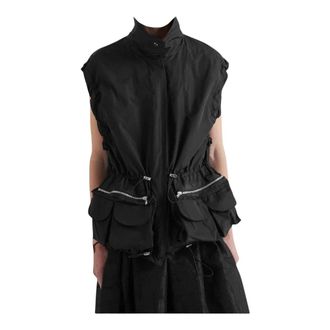 Meimeij Gilet Tasconato Collo Alto - Dames - Jassen - Zwart - Maat: XS Poliester