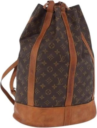 Louis Vuitton Pre-owned Randonn&eacute;e GM Schoudertas - Dames - Vintage Rugzakken - Bruin - ONE Size - Leer - Vintage