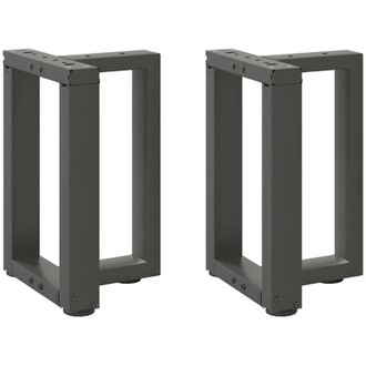 vidaXL Vidaxl - Patas Para Mesa De Centro En Forma De T (2 Unidades), Antracita, 28 X 25 X (42-43) Cm, Acero