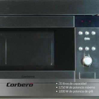 Corbero Corbero - Cmicim122 Microondas Encastre, Capacidad 20 Litros, Color Inox