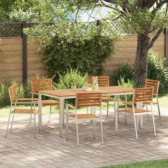 vidaXL Conjunto De Comedor De Jard&iacute;n 7 Pcs Vidaxl