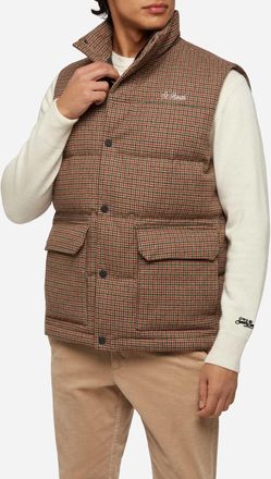 MC2 Saint Barth Down Padded Vest Thunder With Pied De Poul Print