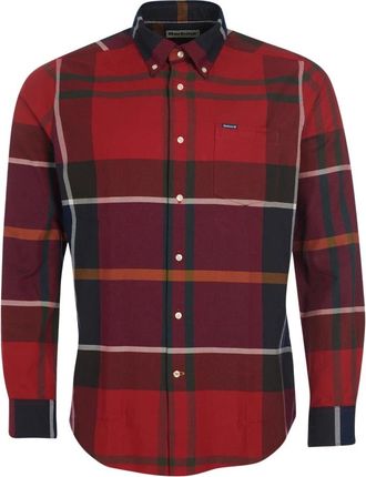 Barbour Rood Getailleerd Overhemd Twill Weefsel - Heren - Casual Overhemden - Rood - M - Leer - Overhemden