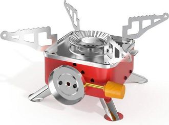 OEM Calentador Port&aacute;til Camping: Calentador Ultraligero Mochileros Soporte Estable Resistencia Viento, Mini Calentador Gas Met&aacute;lico Plegable Camping