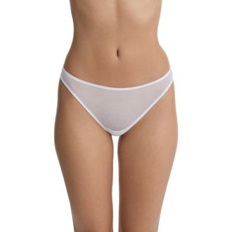 Skarlett Blue Jolie Sheer Lace Thong in White at Nordstrom, Size X-Large