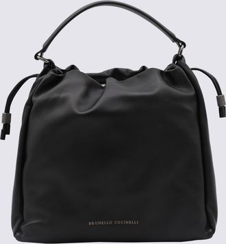 Brunello Cucinelli Black Leather Crossbody Bag