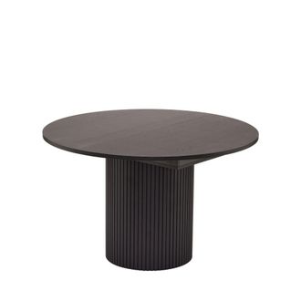 Woodman Mesa comedor extensible 4-6 personas madera &Oslash;120-160cm - Negro