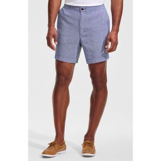 Lands End 7 Classic Fit Linen Cotton E-Waist Short in Pale Sapphire at Nordstrom, Size Xx-Large X 7