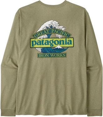 Patagonia L/S Great Waves Responsibili-Tee Longsleeve f&uuml;r Herren | oliv