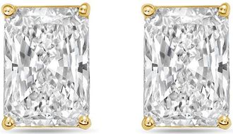 Diana M. Jewels 14Kt Yellow Gold 7.00 cts Lab Grown Radiant Cut Diamond Studs