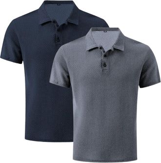 Generic Wearbreeze Shirts for Men Polo, Short Sleeve Slim Fit Breathable Stretch Knit Collared Shirt, Wrinkle Resistant Soft Touch Casual Top