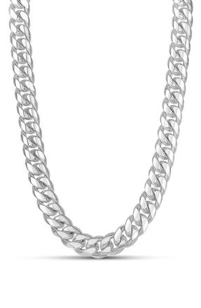 SHYMI Tori Cuban Chain Choker Necklace in Silver at Nordstrom, Size 15